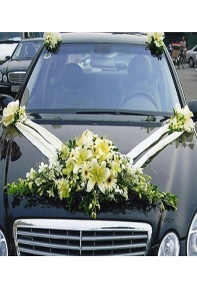 Hoa xe đám cưới hoa ly Màu Trắng